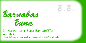 barnabas buna business card